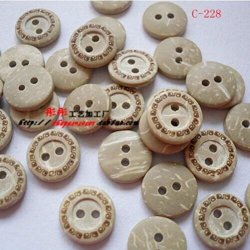 11mm, Natural coconut buttons,Accssories sewing (c-228)