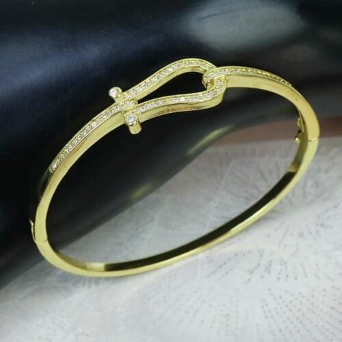 3Pcs Slim Bangle Gold color Metal Bangle Gold Metal bangle Zircon metal Bracelet Slim Women bangle 51436