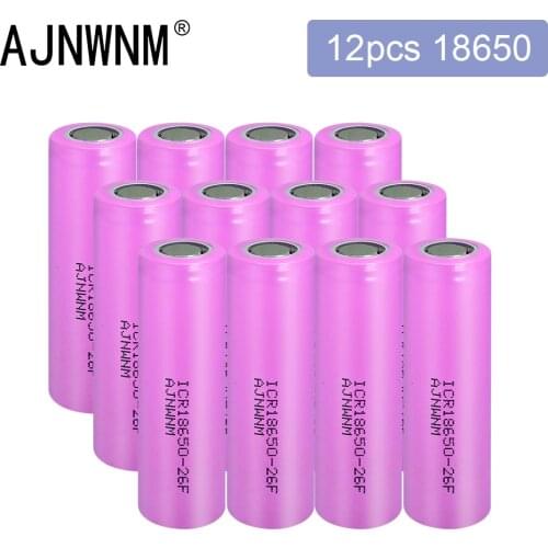 4-16Pcs 3.7v Li-ion 18650 Rechargeable Battery 2600Mah High Capacity Battery for model airplanes flashlight