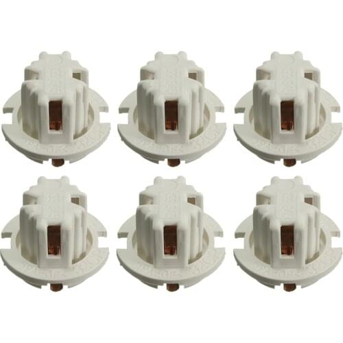 6x Car Tail Brake Light Socket Holder Stop Lamp Holder for BMW X5 E70 2007 2008 2009 2010 (White)