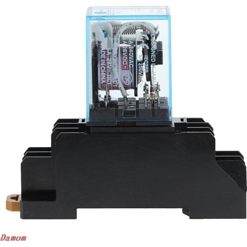 8 Pin PYF08A 220/240 V AC Bobina Power Relay DPDT MY2NJ With Base XinP