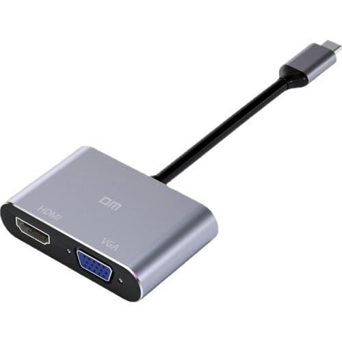 Type-c To HDMI-compatible+VGA USB3.0 USB-c Notebook Four-in-one Converter Docking Station Converter Adapter Type-c
