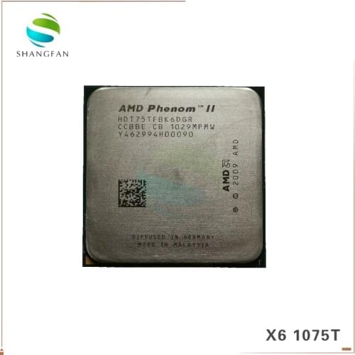 AMD Phenmon X6 1075T X6-1075T 3.0GHz Six-Core CPU Processor HDT75TFBK6DGR 125W Socket AM3 938pin