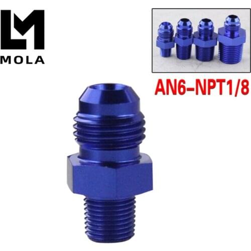 AN6 to 1/8 NPT Straight Adapter Flare Fitting Auto Hose Fitting Male SL816-06-02-011
