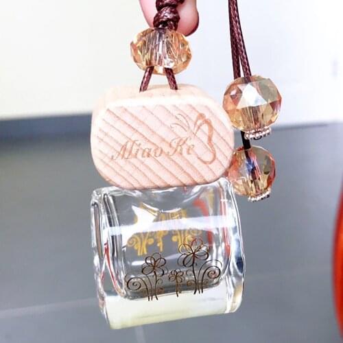 Car Pendant Empty Perfume Bottle Hanging Ornaments Auto Rearview Mirror Decor Dangle Trim For Fragrance Essential Oil Diffuser