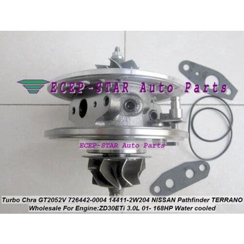 Free Ship Turbo Cartridge CHRA GT2052V 726442 726442-5004S 14411-2W204 Turbocharger For NISSAN Mistral TERRANO 01- ZD30ETi 3.0L