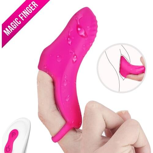 Wireless Remote Vibrator for Women Finger Vibrator Clitoris Massage G Spot Stimulate Finger Vibrator Adult Sex Toy for Female