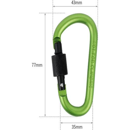 Aluminium Alloy Keychain Climbing Button Carabiner Safety Buckle Outdoor Camping Accessories