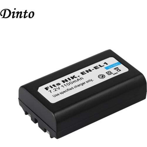 Dinto 1x 1100mAh EN-EL1 ENEL1 EN EL1 Rechargeable Camera Battery for Nikon Coolpix 775 880 995 4300 4500 4800 5400 5700 8700