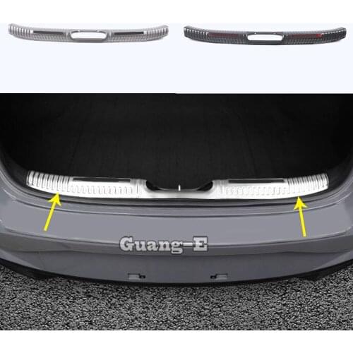 For Hyundai Elantra Avante 2021 2022 Car Stainless Steel Internal Built Rear Back Bumper Trim Plate Trunk Frame Threshold Parts