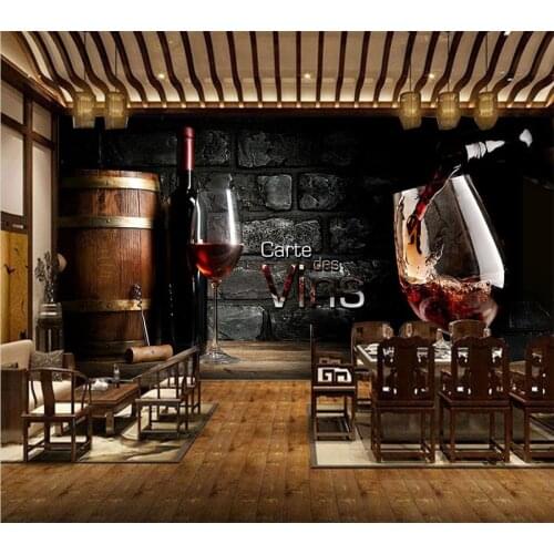 Customized wallpaper 3d European retro wine pub culture background wall hotel restaurant decoration painting papel de pared обои