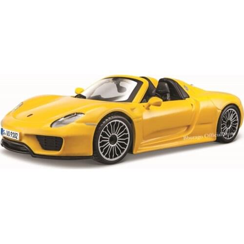 Bburago 1:24 Porsche 918 Spyder alloy racing car Alloy Luxury Vehicle Diecast Cars Model Toy Collection Gift