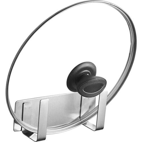 304 Stainless Steel Boiler Cover Wall Hanging Perforation-free Kitchen Board Chopping Board Stand Kitchen Pot Cover Rack