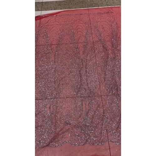 New fashion YG-134 african glitter lace fabric for party dress 5yard/lot glued glitter tulle lace with glued glitter