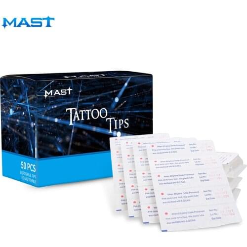 Disposable Tattoo Tips FT Transparent Sterile Plastic Sterile Nozzles Tube 50 Pcs Tattoo SuppIies Set