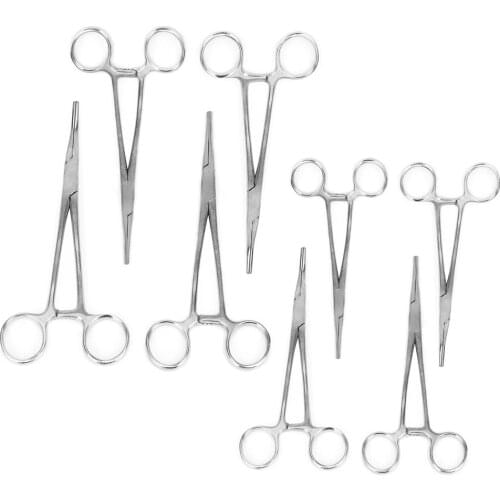 DIYWORK Hand Tool Fishing Locking Pliers 14cm 16cm 18cm 20cm Epilation Tools Pet Hair Clamp Curved/Straight Hemostatic Forceps