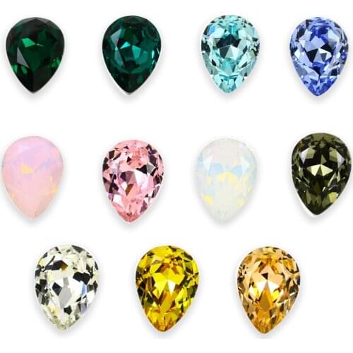 3D Drop 13*18mm K9 Fancy Stones Piontback Strass Crystal Rhinestone Nails Art Diamonds For Needlework Clothes Jewelry Making DIY