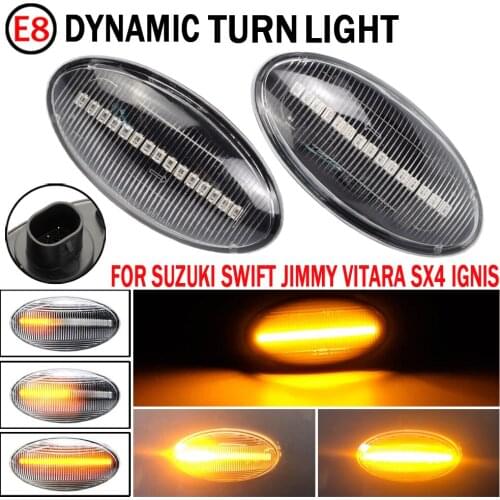 LED Car Dynamic Side Marker A Pair For Suzuki Swift Jimmy Vitara SX4 Alto Turn Signal Light Flowing Water Light Blinker Light