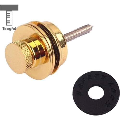Tooyful Metal Electric Guitar Strap Lock Button for Electric Guitar Bass Parts