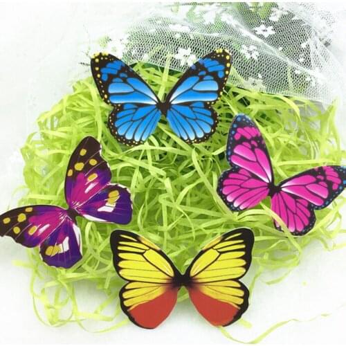 50 Pcs/set 6.5*5cm Paper Butterfly Wedding Cake Topper/Wedding Cake Stand/Wedding Decoration/Cake Decorating Supplies