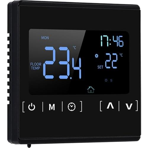 AC85-250V Smart LCD Touchscreen Thermostat for Home Programmable Electric Floor Heating System Water Heating Thermoregulator