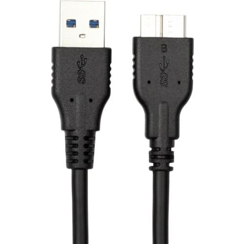 USB 3.0 micro b thin wire high-speed transmission black USB3.0 mobile hard disk data cable