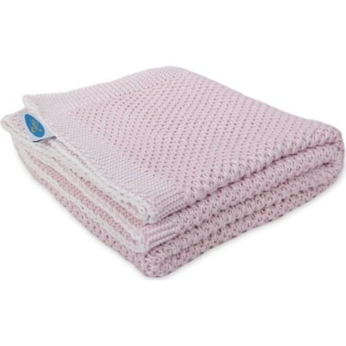Knit Baby Blanket Pink