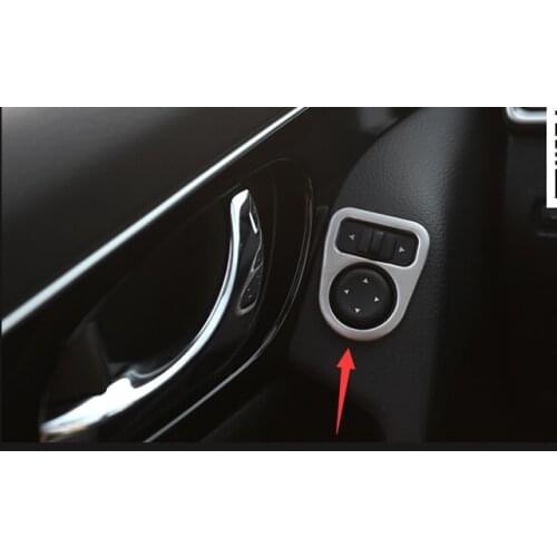 Bright frame interior mirror adjustment Cover Trim for Nissan Qashqai 2015 2016 2017 ,free shipping