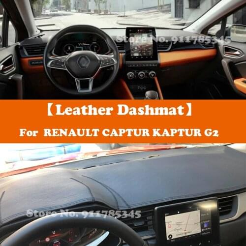 Suede Leather Dashmat Accessories Car-Styling Dashboard Covers Pad Sunshade For RENAULT Captur Kaptur G2 2020 2021 LHD RHD