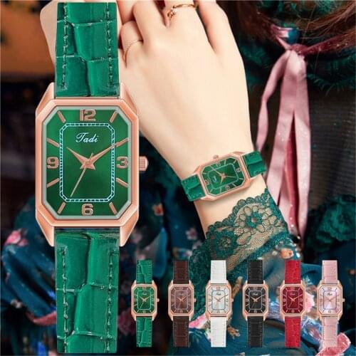 Tadi Brand Women Simple Watch Luxury Leather Strap Quartz Watch Ladies Wristwatch Clock Gift Female Relogio Feminino