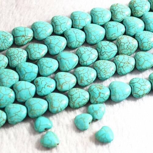 Women blue red synthetic calaite stone loose beads spacers accessories 3 shape oval coin heart jewelry findings 15inch B273
