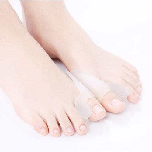 2 Pair Silicone Toes Separation Bunion Corrector Bone Big Toe Protector Hallux Valgus Straightener Foot Care Pedicure Tool