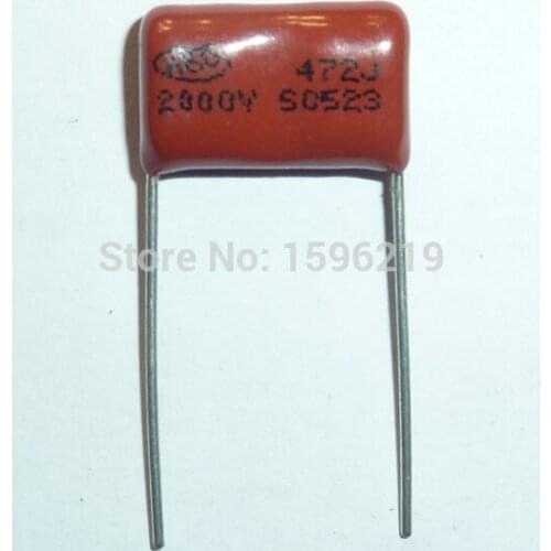 20pcs CBB capacitor 472 2000V 472J 2KV 4700pF 4.7nF P15 CBB81 Metallized Polypropylene Film Capacitor