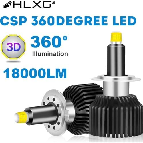 18000LM 360 Headlight Hir2 9012 Led H7 H11 9005 9006 Car Turbo Lamp 18000LM 12V H8 H9 H1 Lighting HB3 HB4 Fog Bulbs Moto CSP