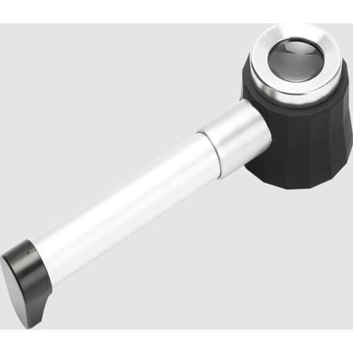 45x Zoom Handheld Microscope Magnifier LED Light Double Layer Lens Jewelry Magnifier with Scale Detachable Magnifier