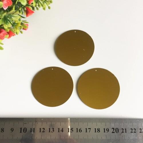 500g 50mm Flat Round Sequins For Crafts Sewing Accessories With 1 Side Hole Ivory Beige Gold Customized Confetti Spangles
