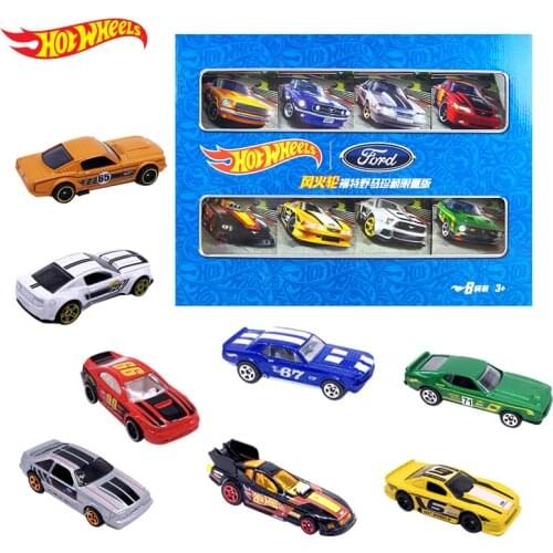 8 Vehicles Original Hot Wheels Car Set Kids Toys 1:64 Collector Edition Metal Diecast Sports Model Car Toy for Boys Fans Series