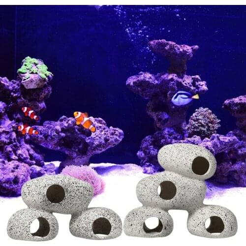 Aquarium Rock Cave Fish Tank Pond Hideaway for Shrimp Cichlid Hiding Breeding Spawning Hideout Decor Ornament decoration