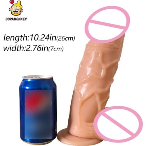 DopaMonkey 10.24inX2.76in very big Realistic Dildo Erotic with Suction Cup Sex Toys for Woman Super Thick Huge Dildo penis