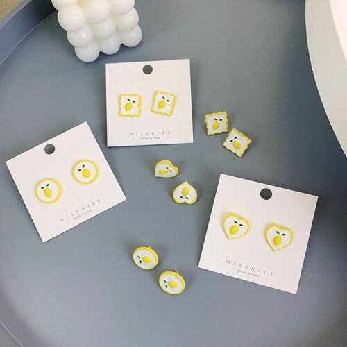 Dripping Lemon Earrings 2021 New Cute Summer Ear Clip Fruit Stud Eara Jewelry Girl Gift Lady Female Accessories