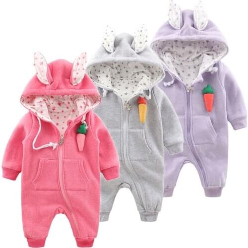 Cute Baby Clothes Baby Boy Girl Cotton Rompers Spring Autumn Toddler Jumpsuits Infant Baby Rabbit Style Rompers