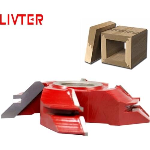 LIVTER 4 Teeth Woodworking Chipper Blade Angle Shaper Cutter Head for Wood Moulder Machine