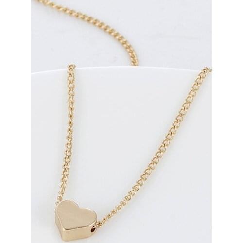 Love Heart Necklace Fashion Trendy Collarbone Necklace Elegant Women Jewelry Casual All-match Necklace Sweater Chain 2018