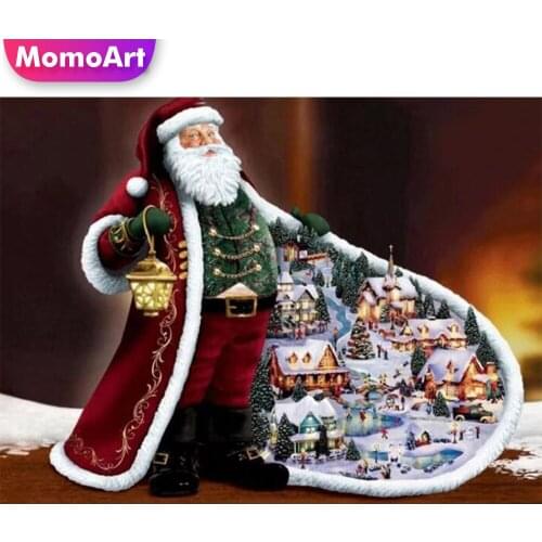 MomoArt Diamond Painting Santa Claus New Arrival Diamond Mosaic House Full Square Embroidery Cartoon Cross Stitch Home Decor