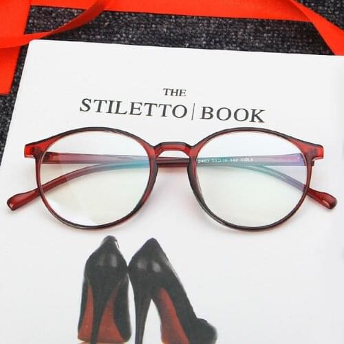 2021 New Retro Round Woman Glasses Man Optical Myopia Computer Eyeglasses Frame Classic Brand Design Transparent Eyewear