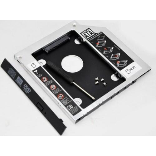 WZSM New 12.7mm 2nd SATA HDD SSD Hard Disk Drive Caddy for HP Pavilion G6 G7 Series G7-1310us g6-1001er Removable Faceplate