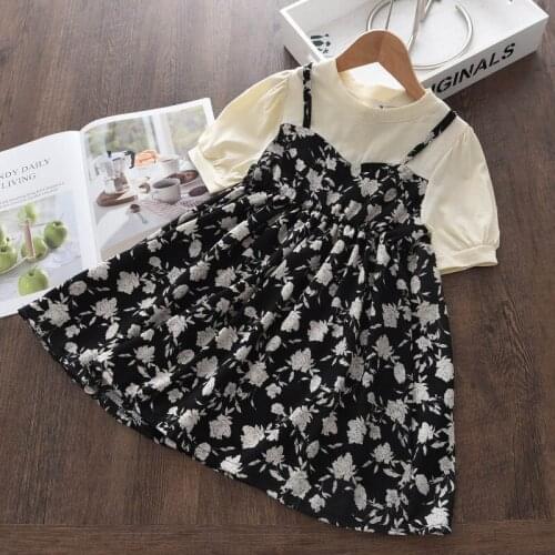 Girls Princess Dresses Toddler FloralPatchwork Summer VestidosFor Girl Kids Casual Holiday Casual Costumes