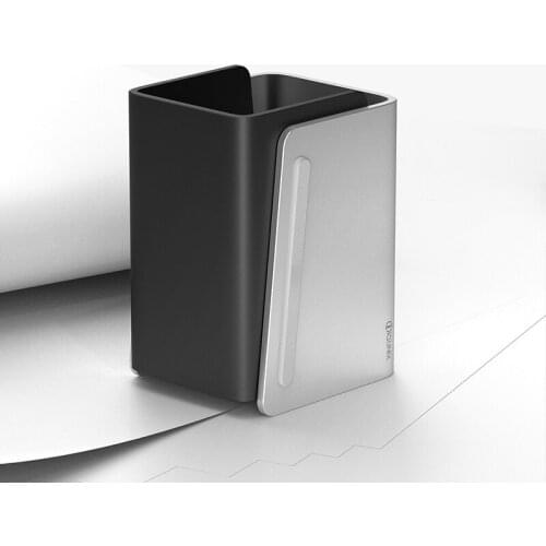 Iquinix office creative personality multifunctional aluminum alloy fashion pen holder ornament desktop oblique plug-in storage