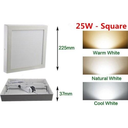 Free shipping 9W/15W/25WRound/Square Led Panel Light Surface Mounted Downlight lighting Led ceiling down AC85-265V + Driver