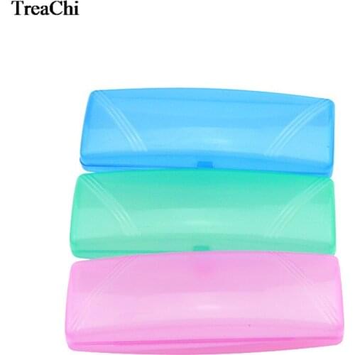 Professional Clear Sunglasses Case Hard Plastic Plain Glasses Holder Box Portable Storage Eyeglasses Case Pouch 4 Colors
